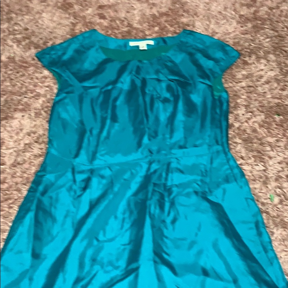 Blue satin dress